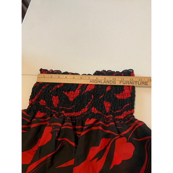 Y2K Red and Black Halter Top Size 1X Made in USA witchy whimsigoth goblincore - Picture 4 of 7